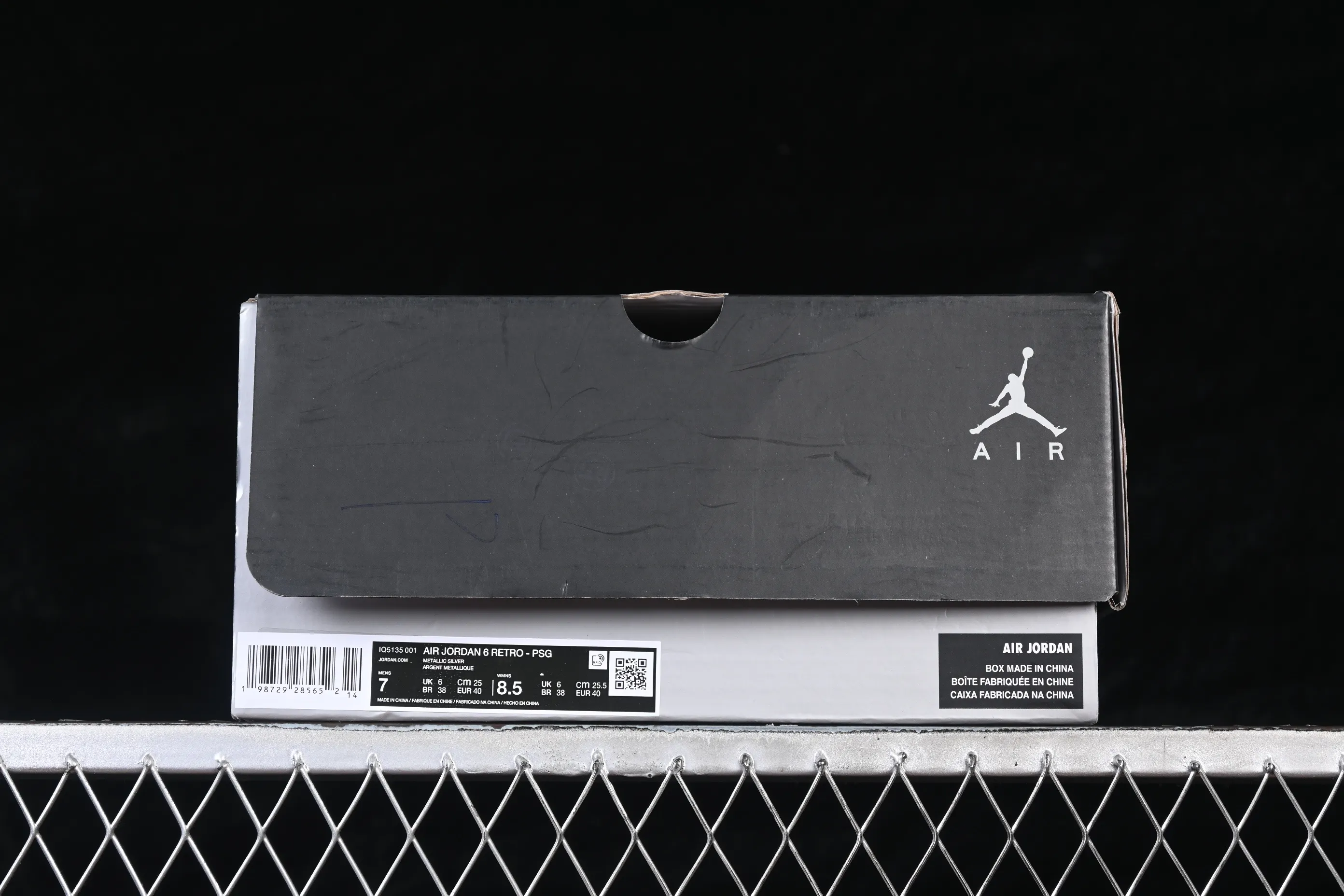 All categories Air Jordan Jordan series basketball shoes Air Jordan 6 PSG x Air Jordan 6 Retro AJ6 Joe 6 Liquid Silver Paris IQ5135-010